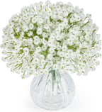 10 Baby Breath Artificial Flowers - 7.6" Babies Breath Flowers Artificial Faux Flowers Bouquet White Fores Greenery Real Touch Fake Flowers Arrangements Wedding Centerpieces Tables Decorations