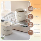 1 Pack Espresso Shot Cups,Ceramic Expresso Measuring Cup with Handle and V-Shaped Mouth,3Oz / 90Ml,Easy to Wash and See the Volume,White,For Coffee Making Frothing Accessories