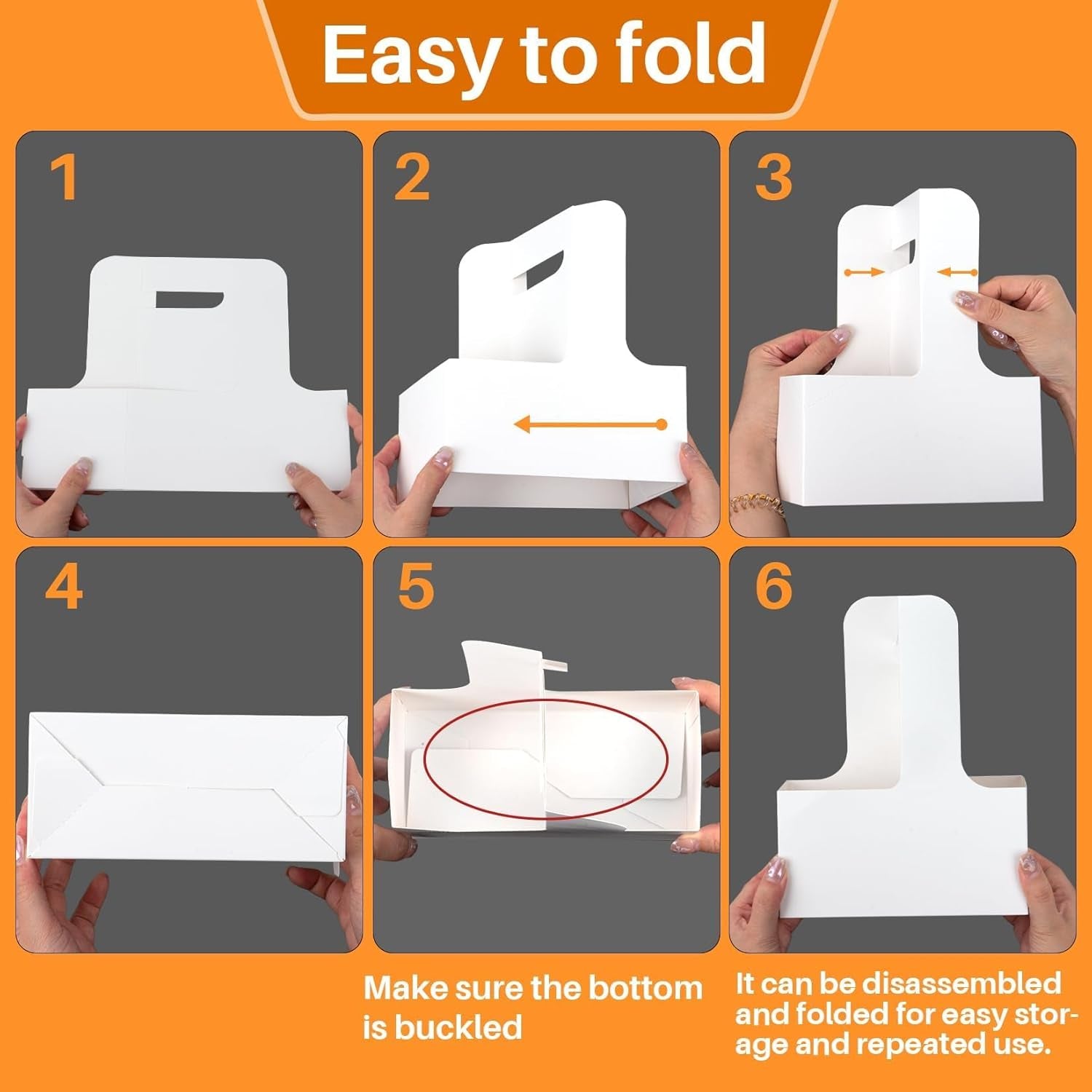 2 Cup Drink Carrier with Handle - 12Pcs Disposable Paper Cardboard Coffee Cup Holder Portable Drink Caddy Cup Carriers to Go Cup Holder Food Delivery Accessories for Hot/Cold Drinks (White)