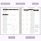 2026 Planner, Weekly and Monthly Calendar Agenda Book, Jan 2026 - Dec 2026, Hardcover Planning Academic Planner for Office School Supplies and Desk Accessories - A5 (6.3'' X 8.5'')