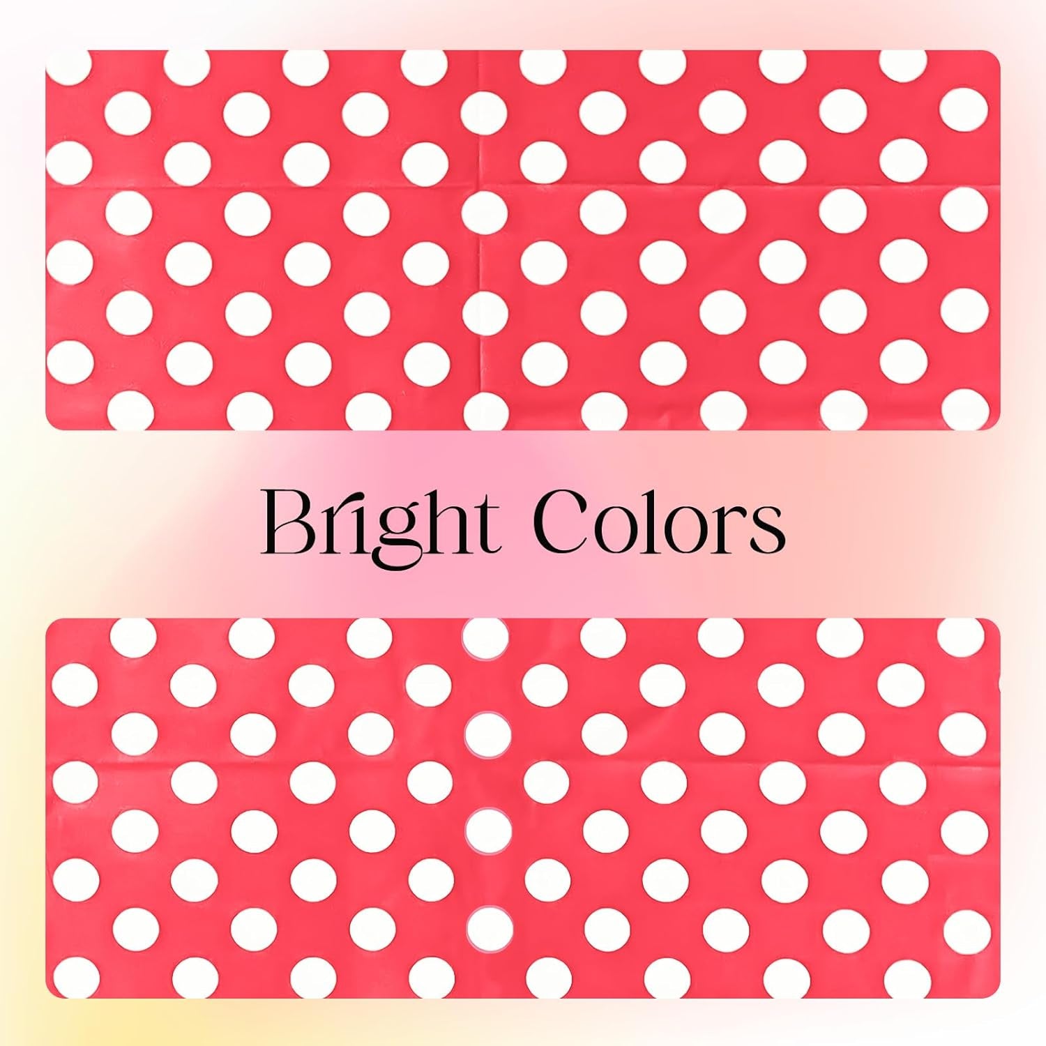 1 Piece Red Polka Dot Rectangle Tablecloth - 54X72“ Decorative & Stain Resistant Table Cloth with Polka Dot Pattern, Table Cover for Dining Table, Buffet, Wedding, Camping, Party & Wedding