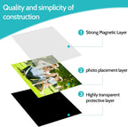 12 Pack Magnetic Picture Frame, Magnetic Frame with Black Border, Magnetic Photo Frames for Refrigerator 4X6” Reusable, Refrigerator Magnets for Pictures Perfect Display Frame