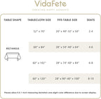 1 Pack 52 * 70Inch Rectangle Tablecloth Linen Textured, Waterproof and Stain Resistant Table Cloth Dining Table Cover for Kitchen Dinning Party Banquet Rectangular Tabletop Decoration(Beige)