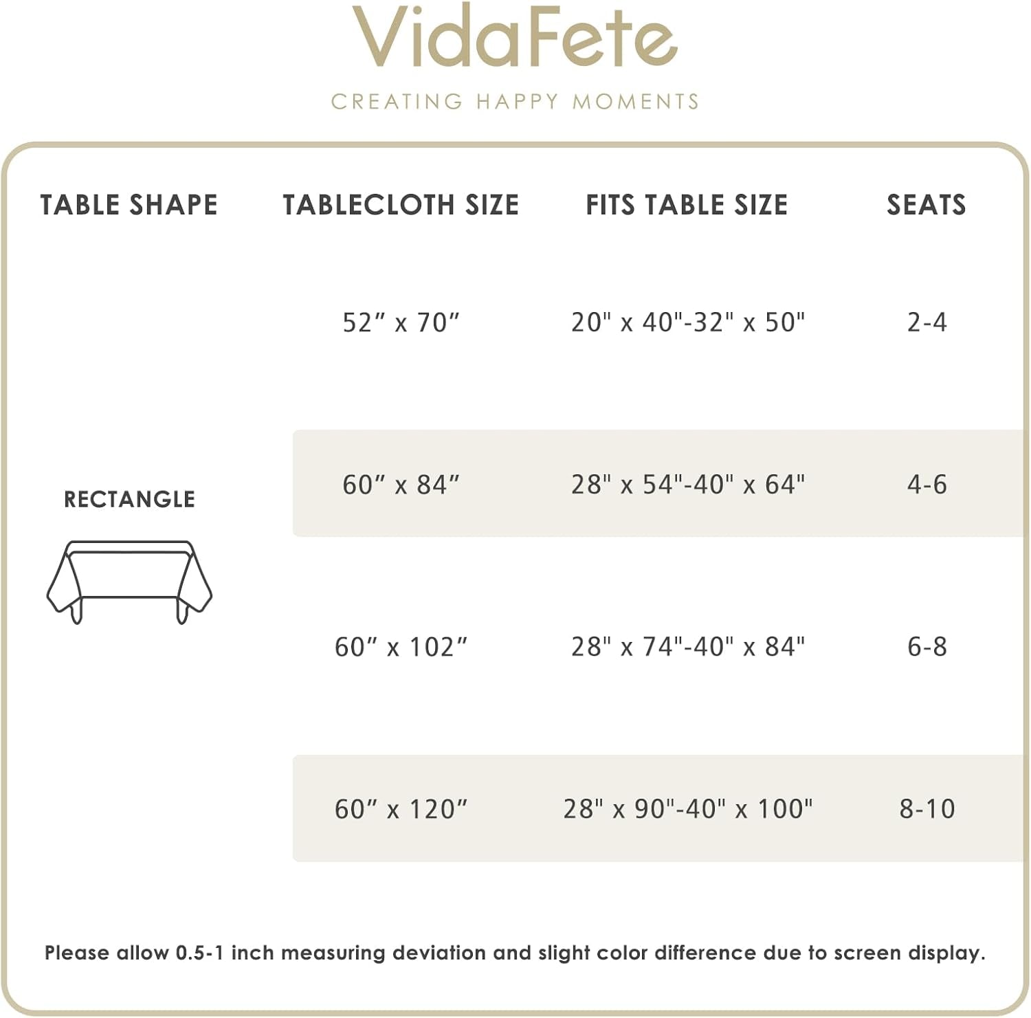 1 Pack 52 * 70Inch Rectangle Tablecloth Linen Textured, Waterproof and Stain Resistant Table Cloth Dining Table Cover for Kitchen Dinning Party Banquet Rectangular Tabletop Decoration(Beige)