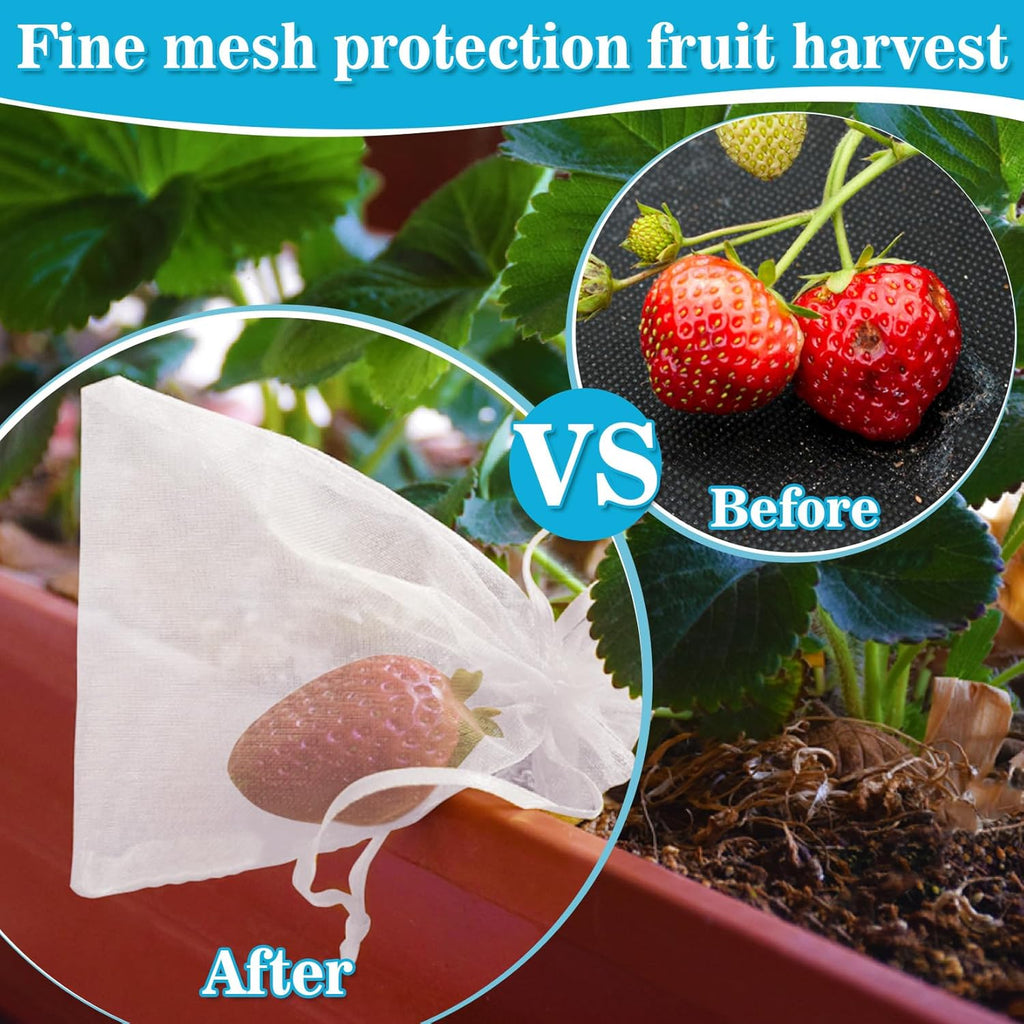 100 White Organza Bags 3''X4'' - Small Organza Sachet Jewelry Gift Favor Bags Drawstring Mesh Bags Valentines Wedding Eid Mubarak Halloween Eve Christmas New Year Party Candy Fruit Wrap Bulk