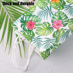 24 Pack Party Favor Bags with Handles, 5.5" X 2.8" X 8" Hawaii Luau Goodie Treat Bags for Aloha Festival Beach Theme Birthdays Pool Parties Bulk Gift Packaging Supplies