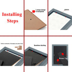 11X14 Inch Picture Frame Made of Solid Wood and High Definition Glass Display Pictures 8X10 with Mat or 11X14 without Mat for Table Top Display and Wall Mounting Photo Frame with Stand Black