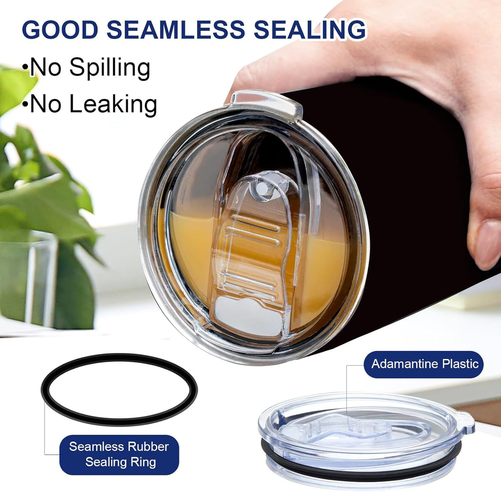 2Pcs 40 Oz Tumbler Lid Replacement Compatible with Silver Buffalo, Accessories for Silver Buffalo Tumbler Cup, Bpa-Free, Reusable Replacement Lid