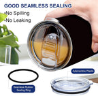 2Pcs 40 Oz Tumbler Lid Replacement Compatible with Silver Buffalo, Accessories for Silver Buffalo Tumbler Cup, Bpa-Free, Reusable Replacement Lid