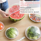 100 Bowl Covers Bread Proofing - Extra Large Plastic Wrap for Food Sourdough Bread Baking Rising Elastic Reusable Plate Covers Outdoor Food Fresh Keeping Bags Shower Cap Hair Deep Conditioning