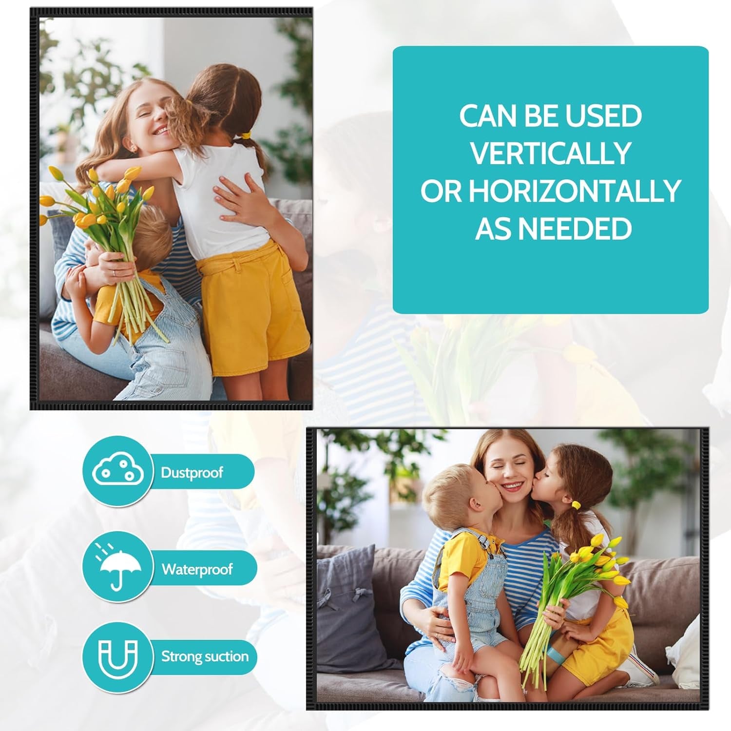 12 Pack Magnetic Picture Frame, Magnetic Frame with Black Border, Magnetic Photo Frames for Refrigerator 4X6” Reusable, Refrigerator Magnets for Pictures Perfect Display Frame