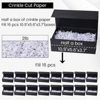 2LB Black Crinkle Paper Filler, Shredded Confetti Paper for Gift Basket Filling Halloween Christmas Birthday Party Gift Box Wrapping Stuffing Supplies