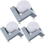 3 Pack Golf Ball Display Stand 1.97 Inch Wooden Golfball Display Case Grey Baseball Rack Holder for Souvenir Collections Tabletop Decor Men Golf Enthusiasts