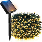 1 Pack Solar Christmas Lights Outdoor, 45Ft 120LED Solar String Lights outside Waterproof, 8 Modes Twinkle Tree Light Solar Powered for Xmas Garden Patio Yard Party Wedding Decor, Warm White