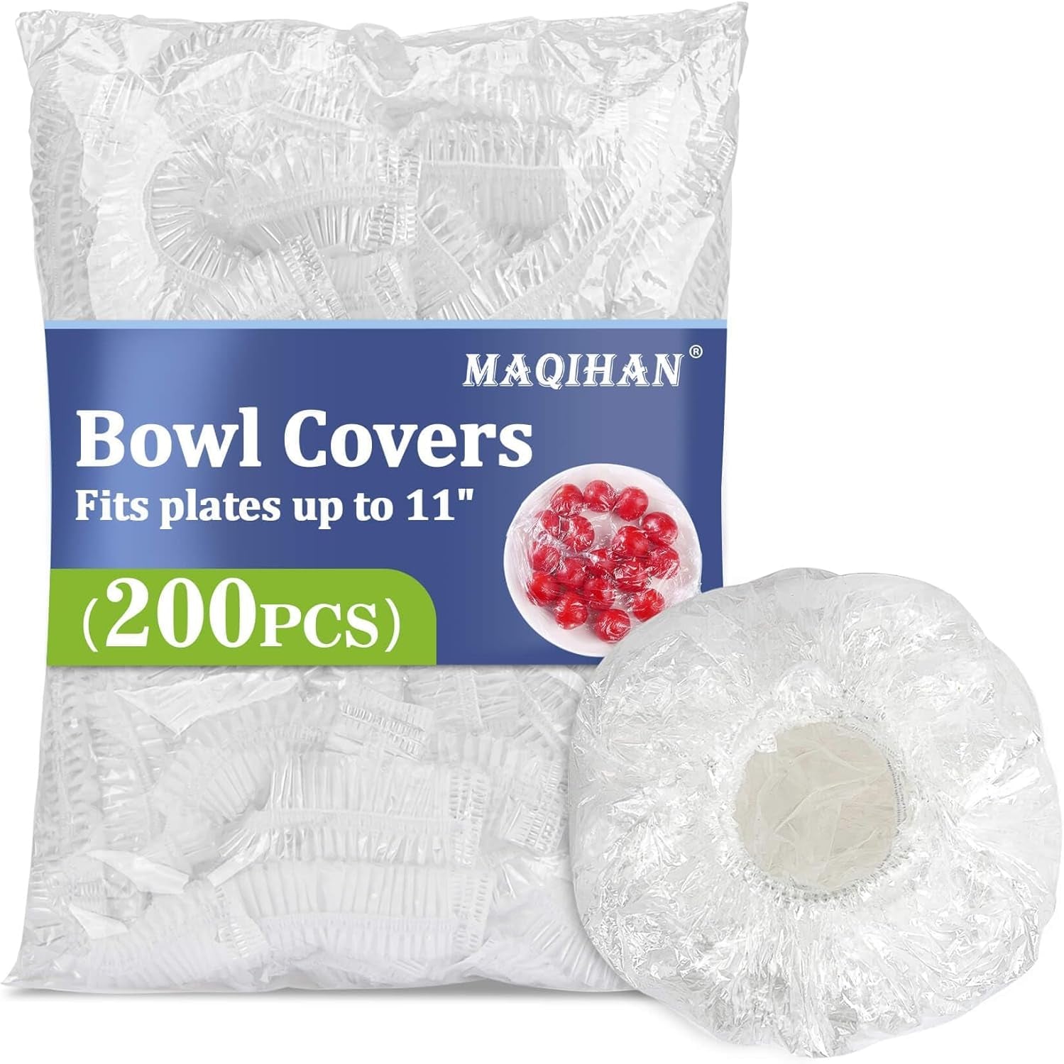 200 Bowl Covers for Bread Proofing - Medium Plastic Wrap Food Sourdough Baking Rising Elastic Reusable Plate Covers Outdoor Food Fresh Keeping Bags Shower Cap Hair Deep Conditioning