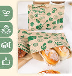150PCS Paper Sandwich Bags, 8.1"X6.6" Small Greaseproof Snack Bags for Picnics, Food Storage, Bakery, Donuts