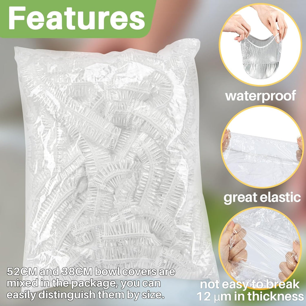 200 Bowl Covers Bread Proofing - Multiple Sizes Plastic Wrap Food Sourdough Bread Baking Bread Rising Elastic Reusable Plate Covers Outdoor Food Fresh Keeping Bags Hair Deep Conditioning Cap