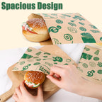 150PCS Paper Sandwich Bags, 8.1"X6.6" Small Greaseproof Snack Bags for Picnics, Food Storage, Bakery, Donuts