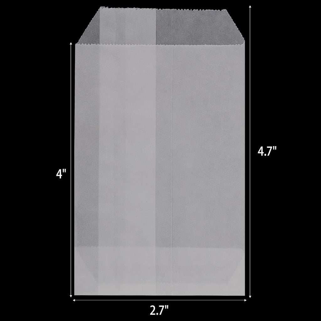 200 Pcs Small Glassine Bags - 2 3/4 X 4 Inch Flat Semi-Transparent Paper Bags for Party Favor Cookies, Candies, Chocolate, Treats