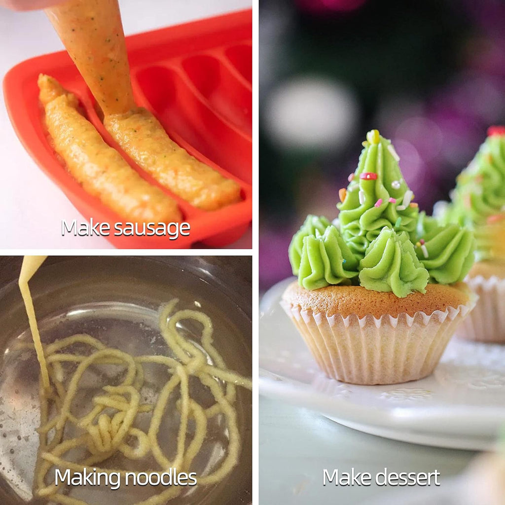 16-Inch Disposable Piping Bags 100 Count- Extra Thick Non-Slip Pastry Bags with Anti-Burst Design for Cake Decorating, Cupcakes, Cookies & Baking Supplies