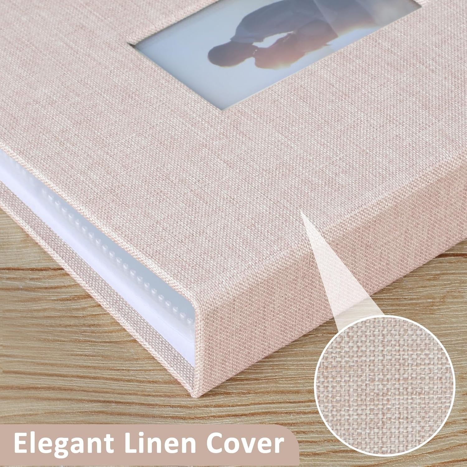 2PCS Polaroid Photo Album, 2X3 Inch Pockets Mini Photo Album for 104 Pockets Hold 208 Pictures, Linen Hardcover Polaroid Album Book for Photos Family Anniversaries Baby Vacations (Off-White)