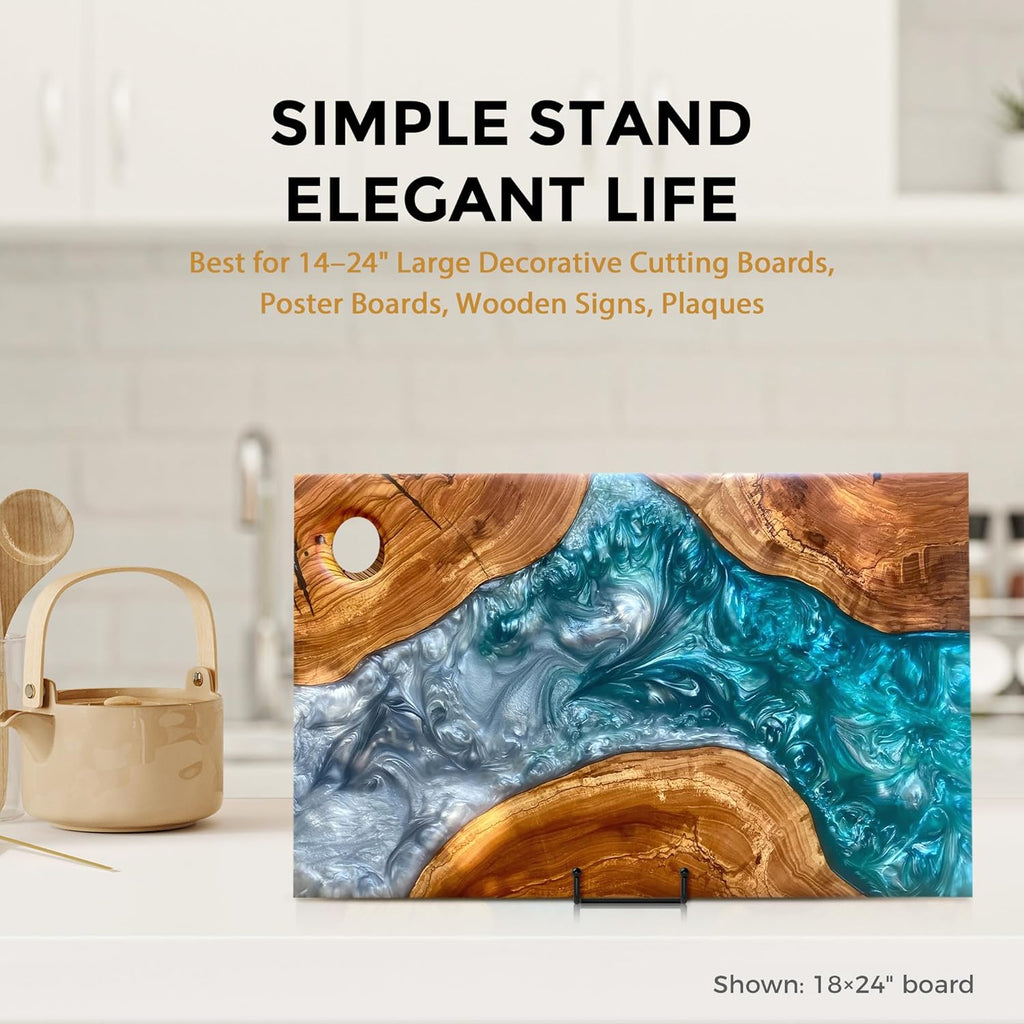 3 Pack 12 Inch Plate Stands for Display - Large, Metal Picture Frame Holder Stand + Easels for Decorative Platter, Book, Plaque, Photo, Table Top Art