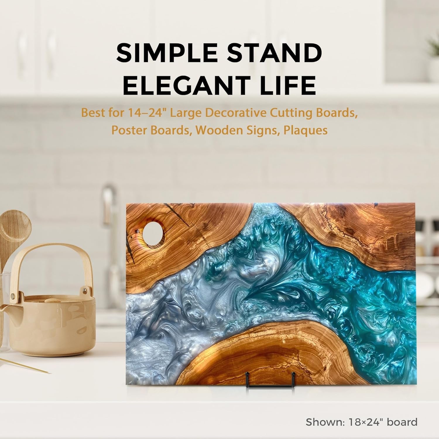 3 Pack 12 Inch Plate Stands for Display - Large, Metal Picture Frame Holder Stand + Easels for Decorative Platter, Book, Plaque, Photo, Table Top Art