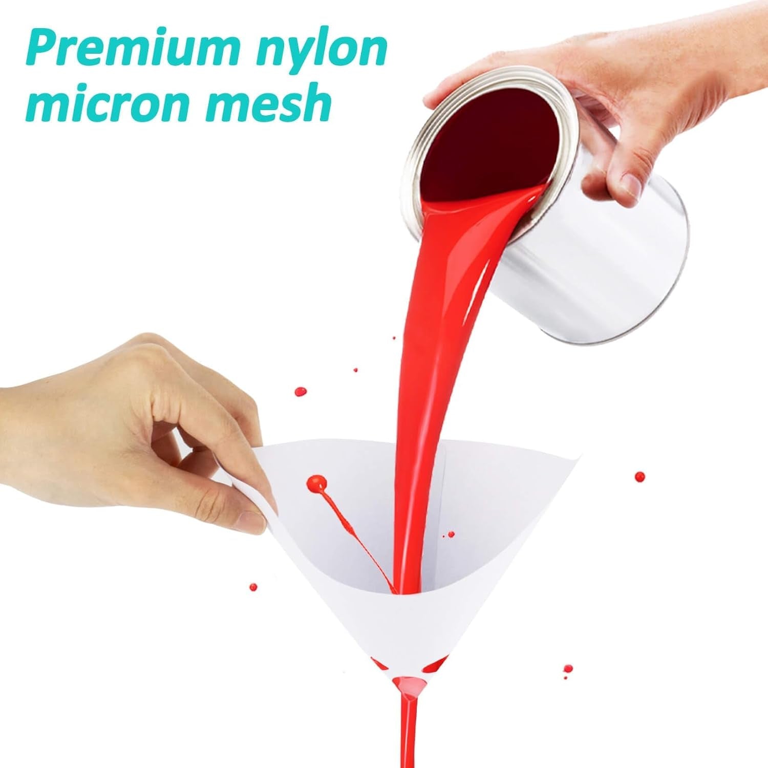 100PCS Paint Strainers Paper Cone Paint Mixing Cup Strainer Fine Mesh Filters Funnel Filter Disposable Spray Gun Sprayer Accessories Automotive Body Repair Paint Tools & Equipment
