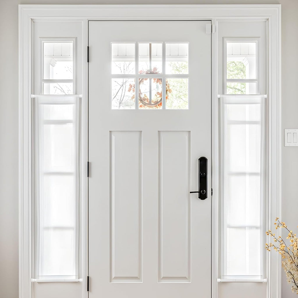 2PCS Small Tension Curtain Rod 8 to 12.5Inch,White Thin Short Curtain Rods No Drilling,Slim Spring Curtain Rods for Cupboard,Closet,Door,Bookshelf