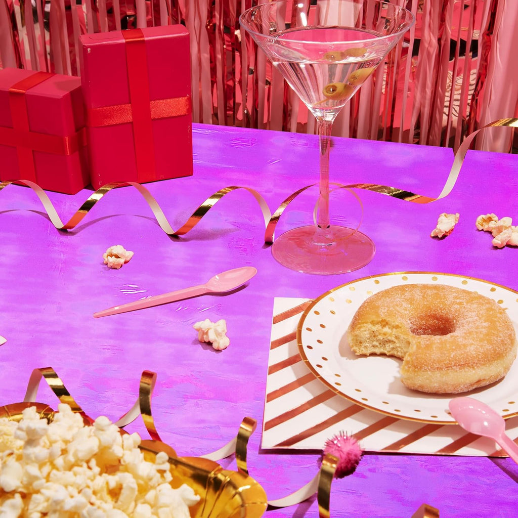 2 Pieces Purple Iridescence Tablecloth - 40 X 108“ Disposable Shiny Laser Table Cloth - Glitter Plastic Tablecloths - Holographic Iridescent Table Cover for Halloween Party Decoration, Wedding