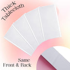 1 Piece White Rectangle Tablecloth, Thick & Durable Waterproof Plastic Table Cloth, 54X108 Inch Heavy-Duty Surface Protector, Stain Resistant Table Cover for Dining/Party/Buffet/Wedding