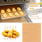 12 Inch 100 Sheets Air Fryer Parchment Paper Squares and 3 PCS Non-Stick Reusable Toaster Oven Mat, for Ninja Foodi Flip SP101/SP201/SP301/SP351, Cuisinart Toaster Oven, Microwave