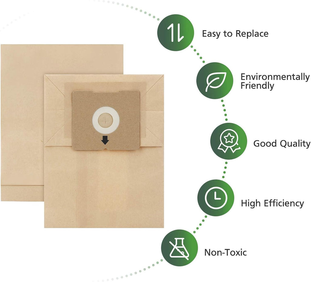 10 PCS 4122 Replacement Vacuum Bags for Bissell 4122, 2154, 2154A, 2154W, 2154C, 1668, 1668C, 1668W, Zing Canister Vacuum Cleaner Parts, #2138425, 213-8425