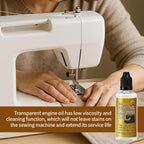 2OZ Sewing Machine Oil, 4Pcs Sewing Machine Accessories Lubricant Kit for Moving Parts of Manual or Electric Sewing Machines with Needle Tip, Double Head Brush and Towel, Clear Light Machine Oil
