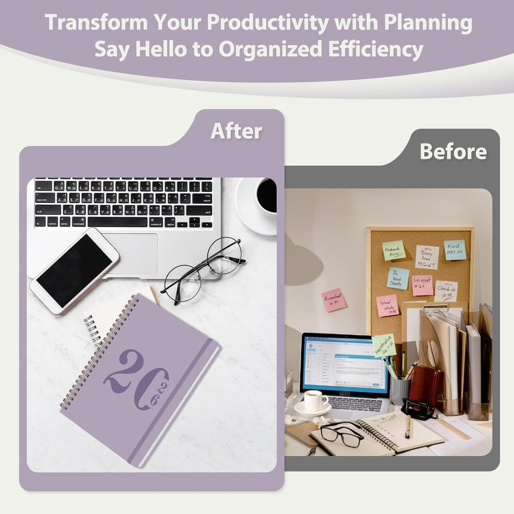 2026 Planner, Weekly and Monthly Calendar Agenda Book, Jan 2026 - Dec 2026, Hardcover Planning Academic Planner for Office School Supplies and Desk Accessories - A5 (6.3'' X 8.5'')