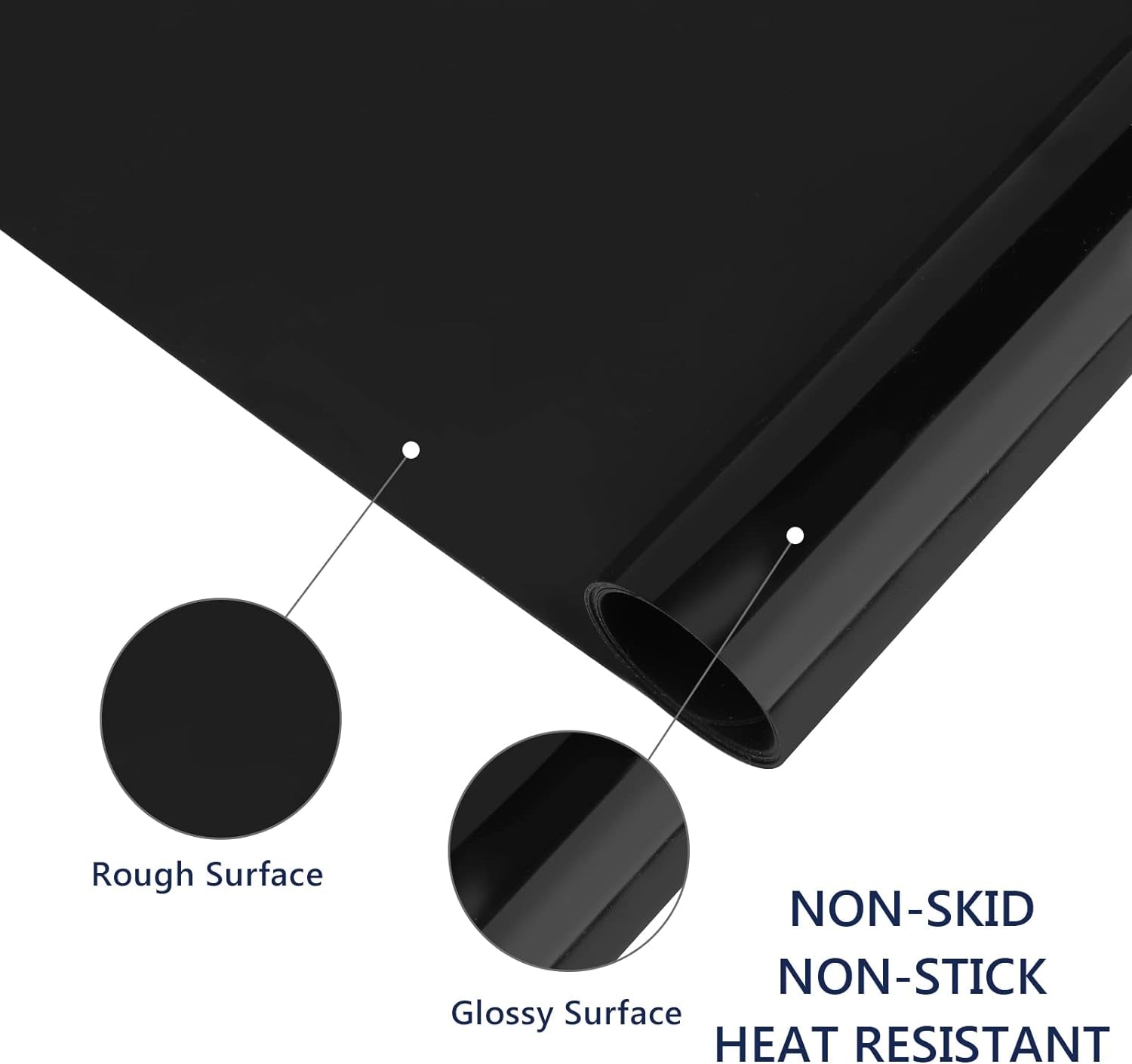 2 Pack Silicone Crafting Mats, 15.7" X 11.8" Silicone Mat for Crafts, Large Heat Resistant Sheet for Jewelry Casting, Epoxy Resin, Painting, Counter Table Protector, Placemat, Nonstick, Black