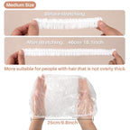 200 Disposable Shower Caps Unisex - Medium Plastic Hair Caps for Deep Conditioning Shower Cap Reusable Waterproof for Women Men Hair Treatment Bath Cap for Long Hair Travel Essentials