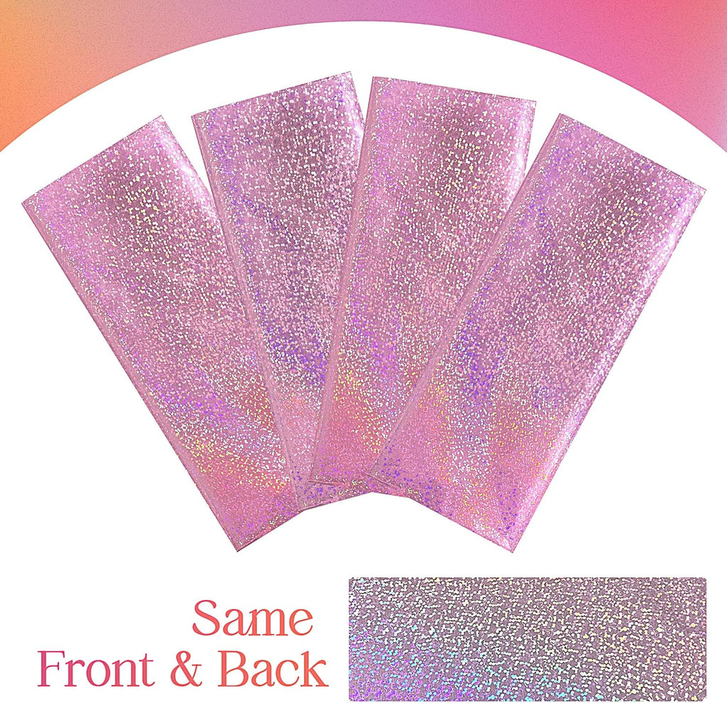 1 Piece Pale Pink Holographic Laser Tablecloths Light Pink Shiny Table Covers 40" X 108" Disposable Rectangle Table Cloths for Girl Birthday Party Wedding Anniversary Bachelorette Baby Shower Décor
