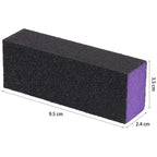 20 Pcs Nail Buffer Block Sponge Sanding Buffing File 80/120 Grit 3 Sides Nail Files for Manicure Nail Tools (Purple Black)