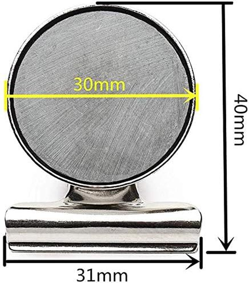 20 Pack Fridge Magnets Refrigerator Magnets Strong Magnetic Clips, Magnet Clips Heavy Duty, Whiteboard Magnet Magnetic Paper Clips for Home, School, Office, Teaching, Locker (Silver)