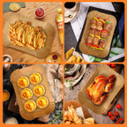 200PCS Air Fryer Liners for Ninja: Higher Non-Stick Disposable Parchment Paper Liner for Ninja DZ201/DZ401 Dual Airfryer Baking - Food Grade Ninja Air Fryer Accessories (Rectangle - 8.6 X 5.5 Inch)