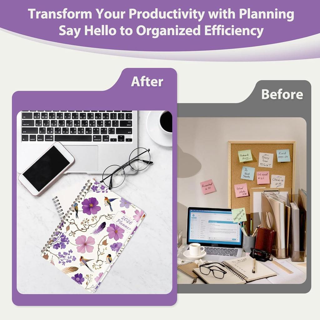 2026 Planner, Weekly and Monthly Calendar Planning Book, Jan 2026 - Dec 2026, Academic Agenda Book, Desk Accessories for Home, Office and School Supplies - A5 (6.3'' X 8.5'')