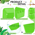 20 Pcs Cage Cups Chicken Feeder Waterer 16 Oz Birds Feeders Hanging Bunny Cage Chicken Water Bowl for Pet Parrot Rooster Parakeet Gamefowl Poultry Pigeon Wire Hutch(Green)