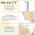 1 Pack Espresso Shot Cups,Ceramic Expresso Measuring Cup with Handle and V-Shaped Mouth,3Oz / 90Ml,Easy to Wash and See the Volume,White,For Coffee Making Frothing Accessories