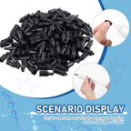 1500 Pack Syringe Caps Dispensing Needle Black Syringe Tip Caps for Dispensing Needles Accessories Craft Industrial Use