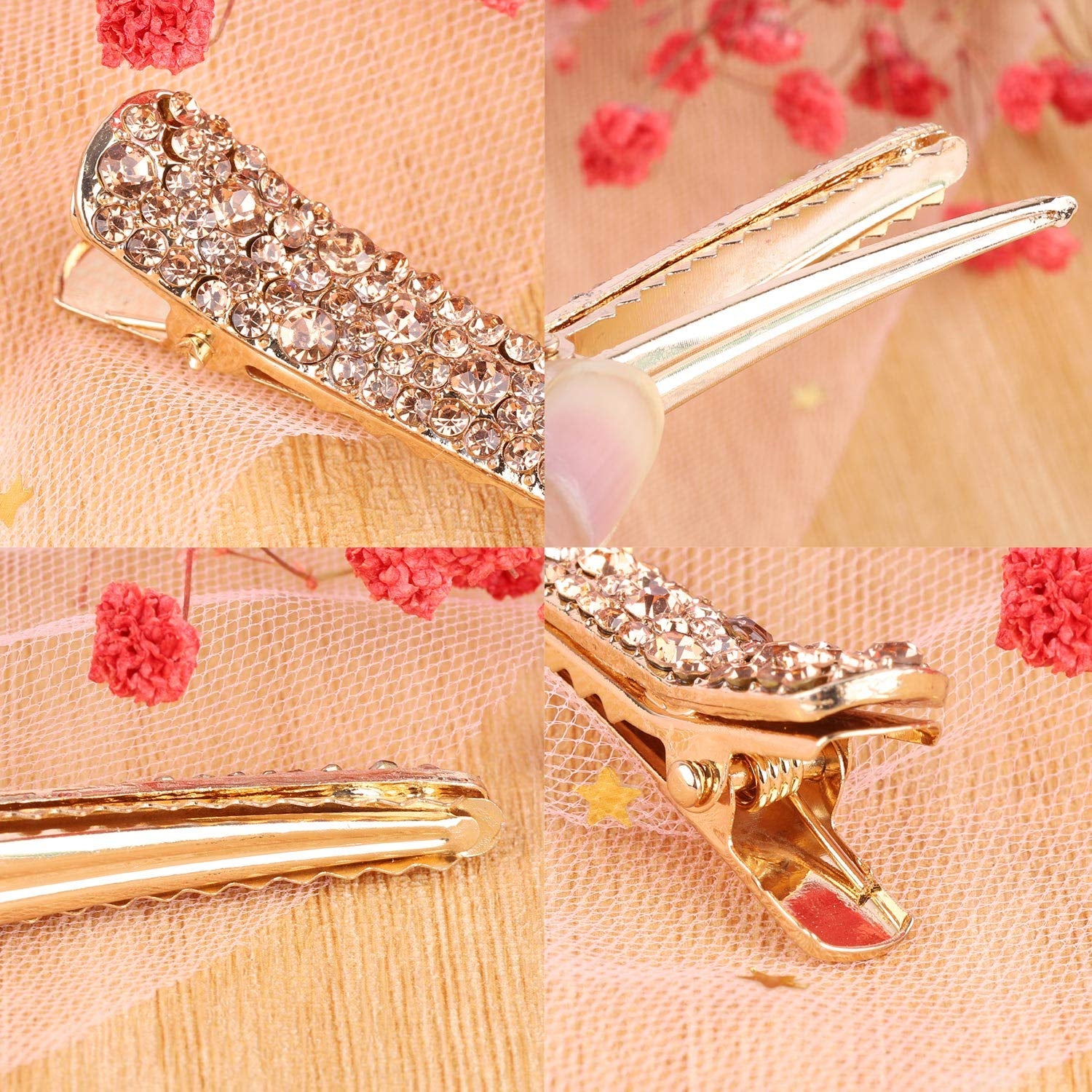 12 Pcs Rhinestone Alligator Hair Clips Fancy Crystal Duckbill Hair Clips for Women Girls Hair Styling Tools Accessories