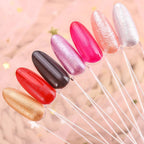 200 Pcs Oval Nail Swatch Sticks Fan-Shaped Nail Polish Sample Sticks with Metal Split Ring for Nail Color Display, Clear