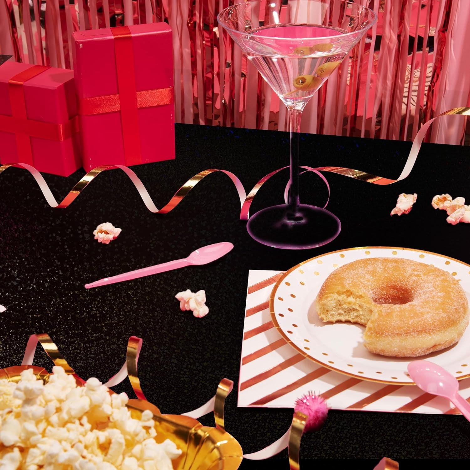 1 Pcs Black Holographic Laser Tablecloth Galaxy Space Table Cloth 40 * 108 Inch Shimmer Star Tablecover for Halloween Birthday Graduation Neon Party Supplies Disposable Plastic Foil Table Decor