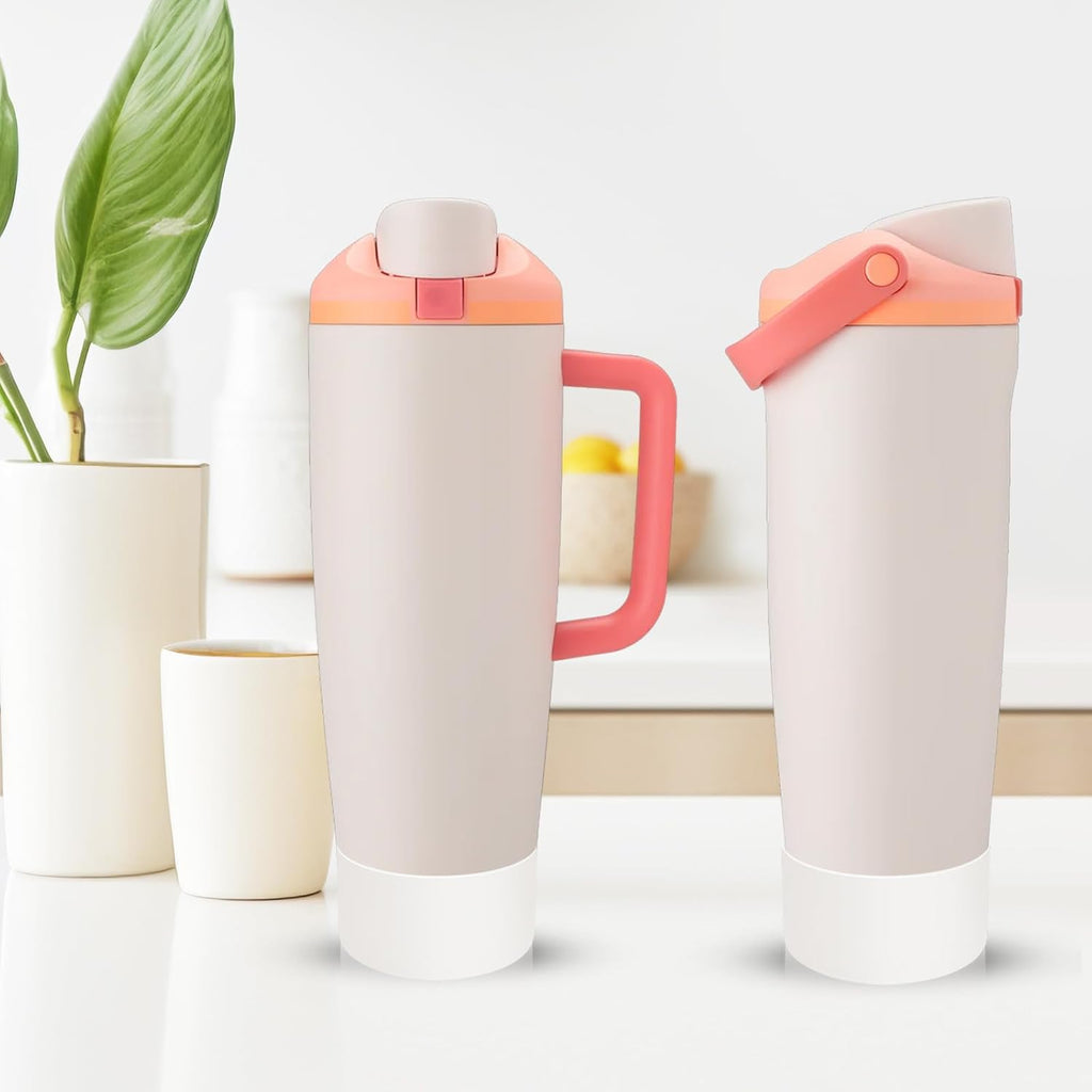 2Pcs Silicone Boot for Owala 30Oz & 40Oz Freesip Sway Bottles & Tumblers, Accessories for Owala - Transparent