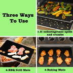 12 Inch Air Fryer Parchment Paper Squares with 4 PCS Black Non-Stick Reusable Grilling Mat for Ninja Foodi Flip SP101/SP201/SP301/SP351, Cuisinart Toaster Oven, Microwave